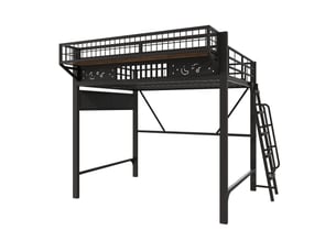 Lit mezzanine 140x200 cm OKWISH coloris noir