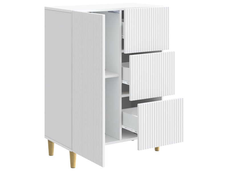  Buffet - bahut - meuble de rangement blanc 66 x 34,5 x 90 cm bois d'ingénierie  - Conforama E