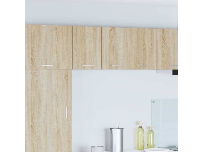  Armoire suspendue 2 pcs chêne sonoma et blanc bois d'ingénierie shl6716  - Conforama B