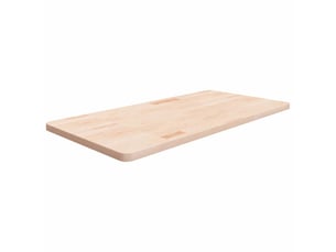 Comptoir de salle de bain, plan de travail 100x50x2,5 cm bois massif non traité cf65704
