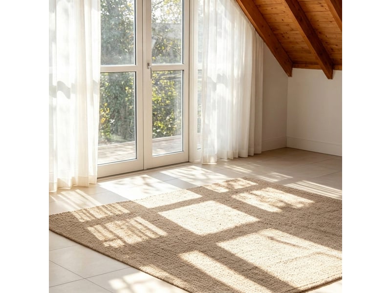 Fauteuil à bascule bouclette avec repose-pieds blanc pour salon - Conforama B