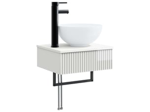 Basin de lavage mural, lavabo blanc brillant 40x35x39 cm