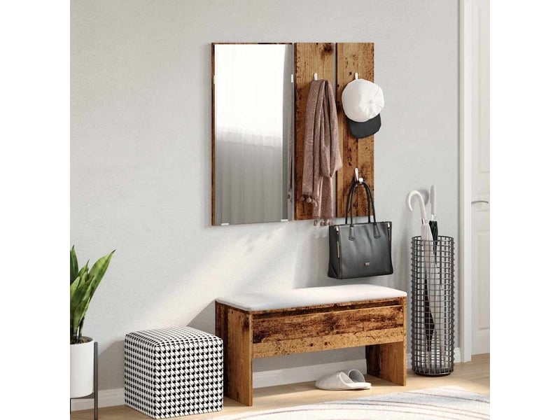  Ensemble de meubles de couloir vieux bois bois d'ingénierie shl42939  - Conforama A