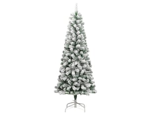 Sapin de noël - arbre de noël artificiel à charnières avec neige floquée 210 cm