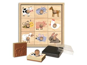 Coffret tampons les animaux de la ferme - etui