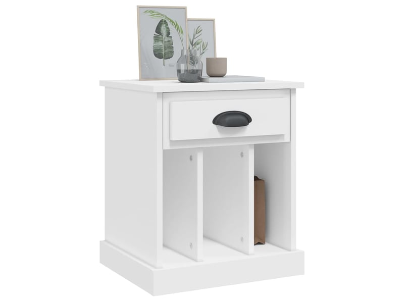  Lot de 2 tables de chevet - cabinet de chevet - table de nuit blanc 43x36x50 cm  - Conforama C
