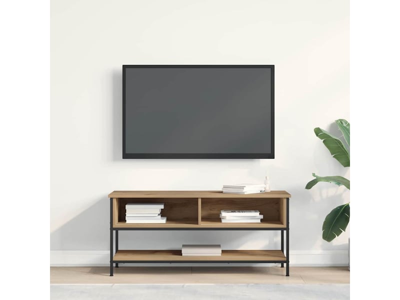  Ensemble meuble tv - banc tv - meuble de rangement 100 x 35 x 45 cm chêne artisanal  - Conforama D