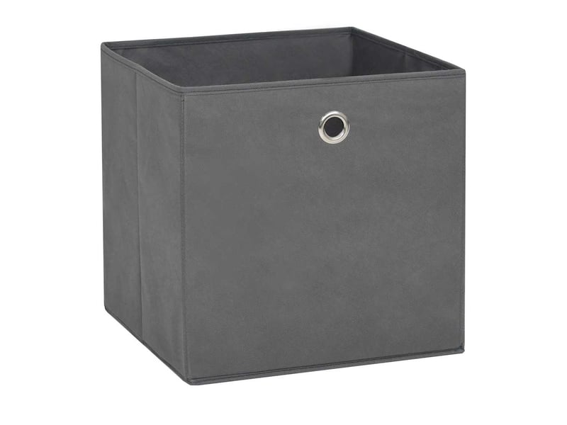  Boîtes de rangement 10 pcs tissu intissé 28x28x28 cm gris  - Conforama A