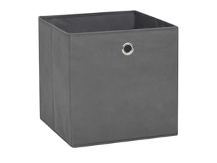 Boîtes de rangement 10 pcs tissu intissé 28x28x28 cm gris