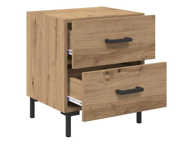 Table de chevet - cabinet de chevet - table de nuit 2 pc chêne artisanal 40 x 35 x 47,5 cm - Conforama D