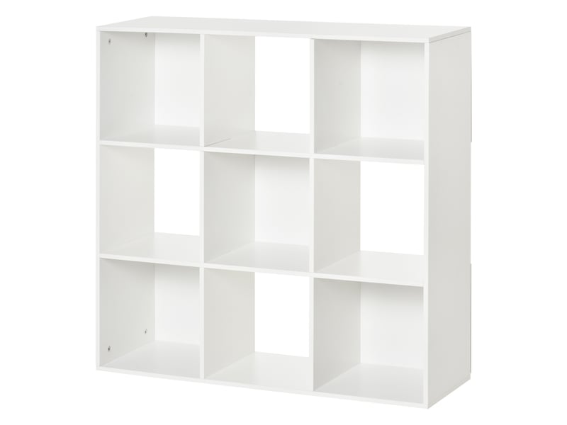  Étagère à 3 niveaux, meuble de rangement à 9 cases, étagère autoportante, séparateur de pièce, étagère d'exposition, 91,5 x 29,5 x 91,5 cm, bois  - Conforama A