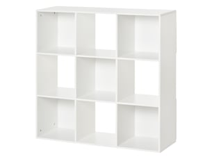 Étagère à 3 niveaux, meuble de rangement à 9 cases, étagère autoportante, séparateur de pièce, étagère d'exposition, 91,5 x 29,5 x 91,5 cm, bois