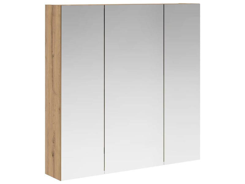 Amoire de salle de bain, meuble de salle de bain avec miroir chêne artisanal shl7103 - Conforama A