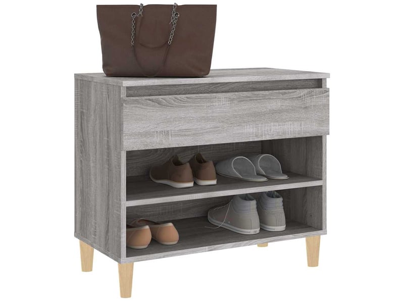  Meuble à chaussure, armoire à chaussures sonoma gris 70x36x60 cm bois d'ingénierie  - Conforama D