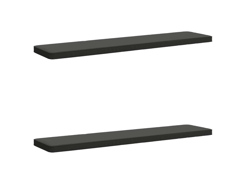  Lot de 2 coussins de banc, coussins d'assise vught 100 % polyester anthracite cf57756  - Conforama A
