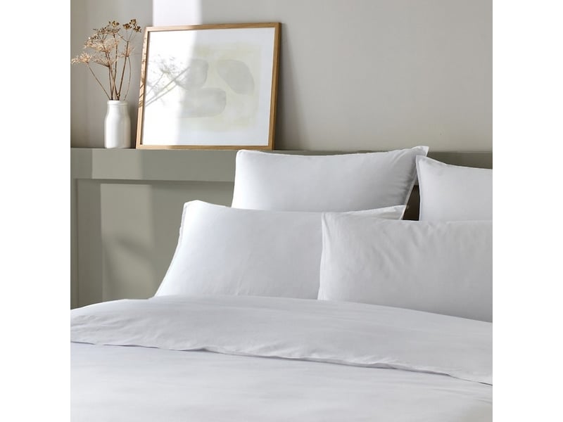  Parure de lit 220x240 cm bambou métis blanc PD23201 - Conforama B