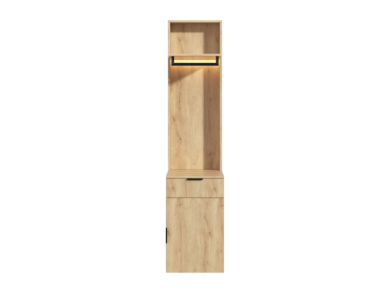  Vestiaire d’entrée avec led, penderie, tiroir à bijoux et 2 compartiments  - Conforama A