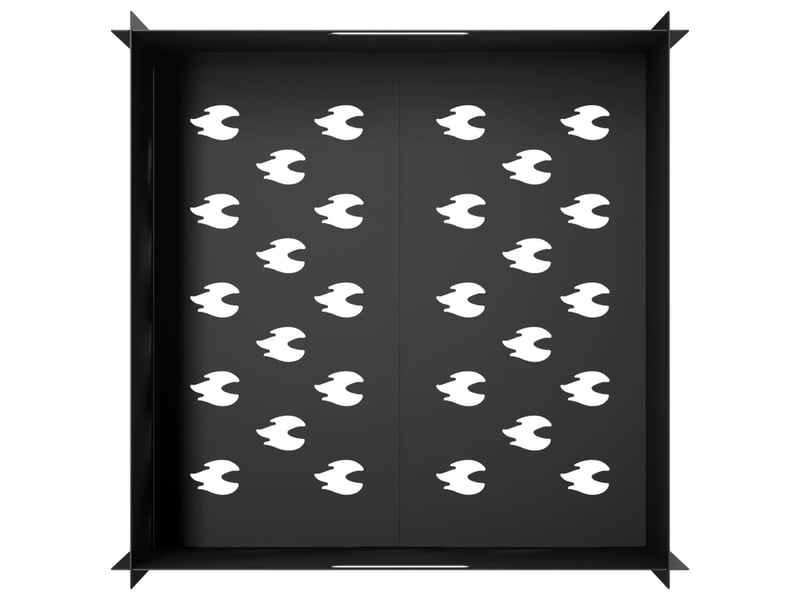  Brasero exterieur, foyer de cheminée noir 60x60x30 cm acier shl82315  - Conforama E