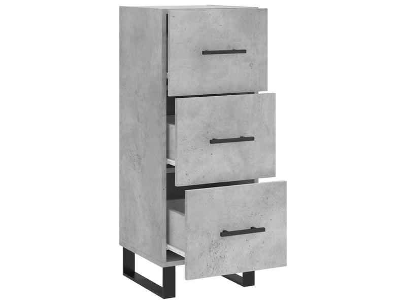  Buffet - bahut - meuble de rangement gris béton 34,5x34x90 cm bois d'ingénierie  - Conforama E