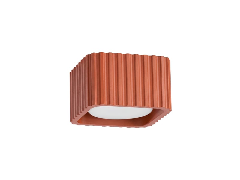 Plafonnier riff 1 ocre rouge gx53 aluminium moderne 6x10x10cm SL.3060 - Conforama A