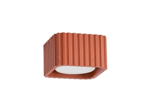 Plafonnier riff 1 ocre rouge gx53 aluminium moderne 6x10x10cm