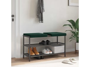 Lot de 2 coussins de banc, coussins d'assise, coussins pour chaisecanapé velours vert foncé profondeur 35 cm cf52553