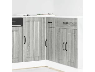 Meuble de rangement, meuble bas de cuisine sonoma gris bois d'ingénierie