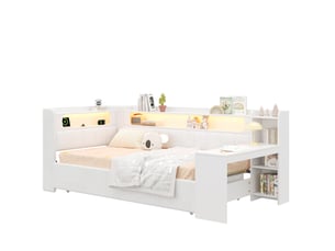 Lit combiné 90x200 cm COVREO coloris blanc