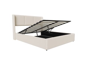 Lit coffre 160x200 cm coloris beige