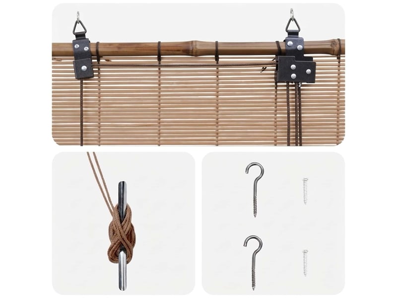  Store enrouleur, store à rouleau marron 50 x 160 cm bambou cf45313  - Conforama D