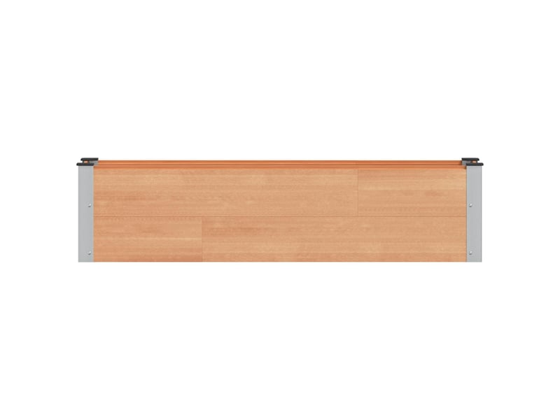  Jardinière - bac à fleurs surélevée marron 150 x 30 x 36 cm wpcs et aluminium  - Conforama C