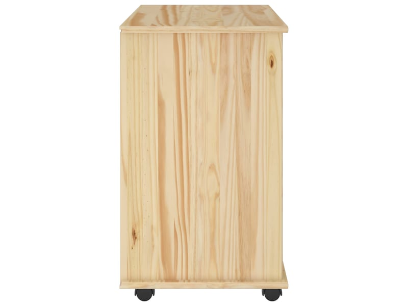  Caisson roulant de bureau 63,5 x 39 x 65,5 cm bois de pin massif marron shl6234  - Conforama E