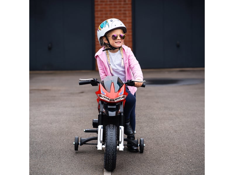 Moto électrique pour enfants, jouet pour enfants de 3 ans et plus, batterie 6v, avec lumières et musique, 105 x 52,3 x 62,3 cm, rouge - Conforama D