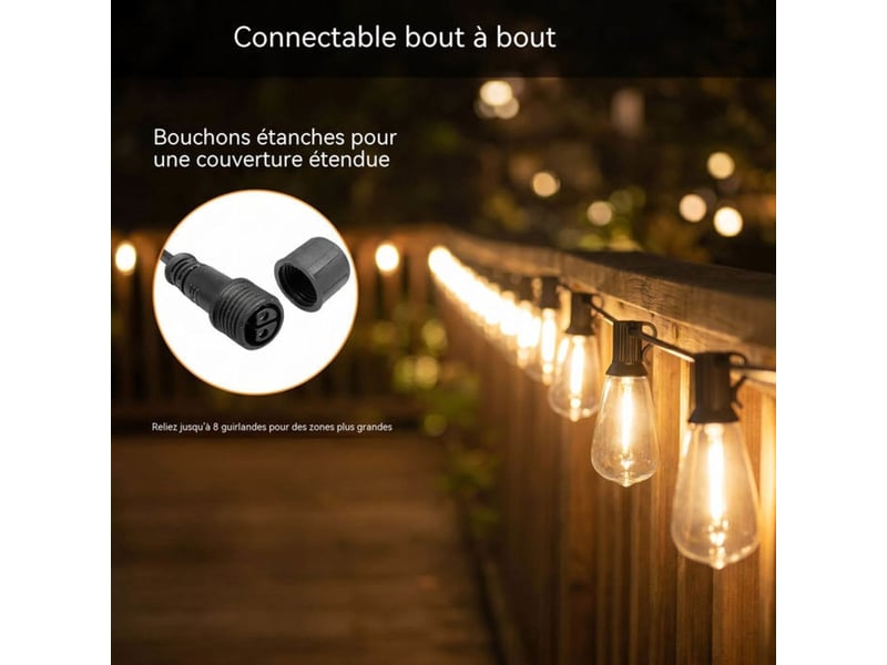  Guirlande lumineuse suspendue exterieur 36,5 m st38 62 ampoules led e12 blanc chaud ip45 414350_AABUE98951_6_DROPFR - Conforama B