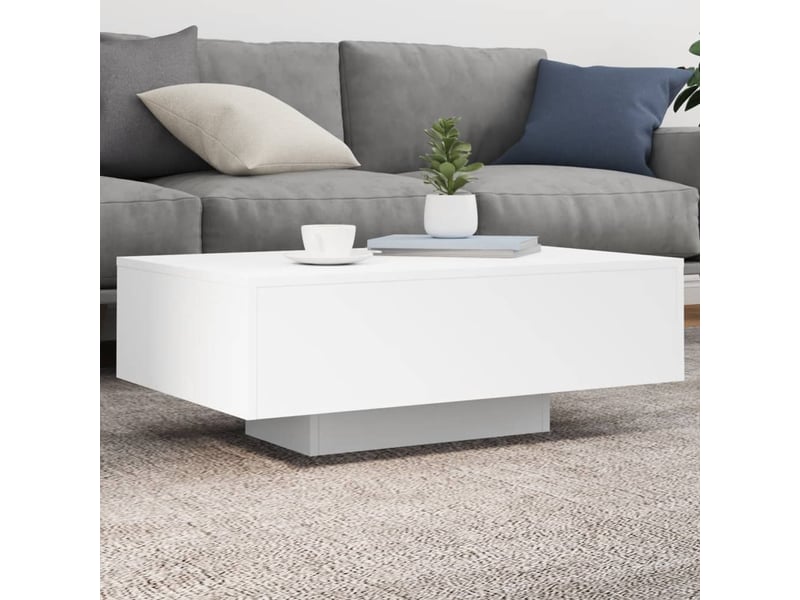 Table basse | table d'appoint salon avec lumières led blanc 85x55x31 cm  - Conforama B