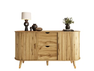 Buffet 2 porte(s) 2 tiroir(s) ULQENI - 140 cm coloris naturel