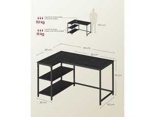 Bureau enfant HELLOSHOP 26 110 cm coloris marron