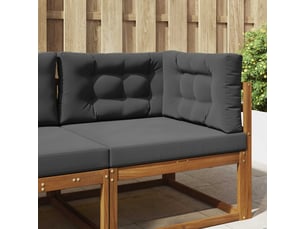 Coussin de canapé d'extérieur, coussin de chaise polyester anthracite 80 x 80 cm cf54014