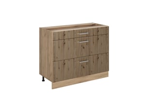Vicco meuble cuisine, chêne artisanchêne doré, 100cm sans plan de travail