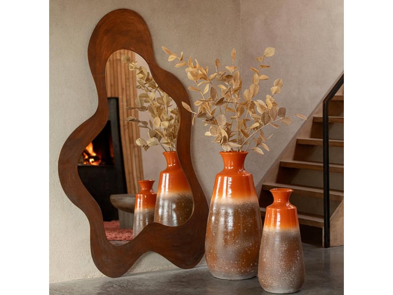  Miroir mural organique wanda 163cm bronze  - Conforama D