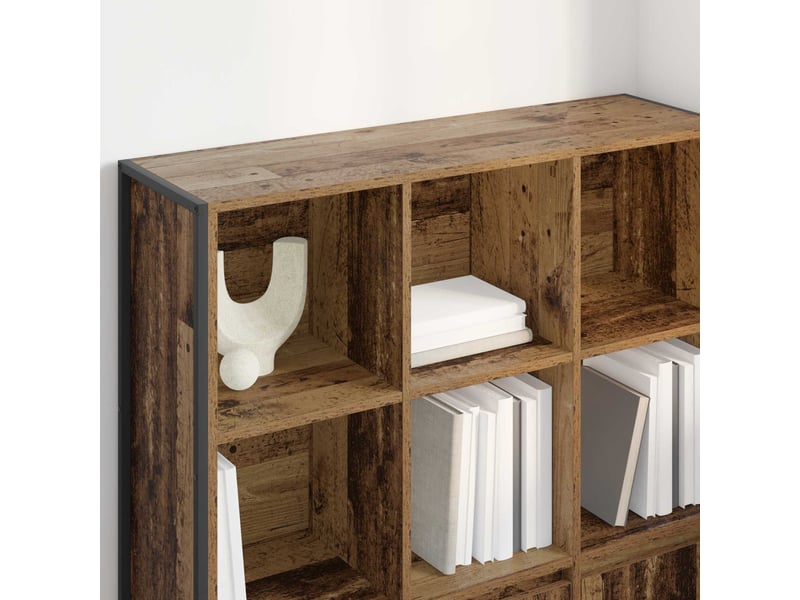 Bibliothèque, armoire à livres 99,5 x 30 x 108 cm bois d'ingénierie bois ancien shl5249 - Conforama D