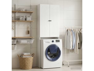 Armoire de toilette alkmaar blanc 66x25.5x190 cm