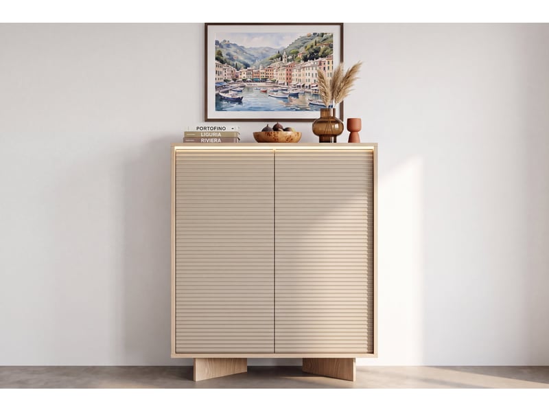  Gobi - commode 104 cm melaminé beige  - Conforama B