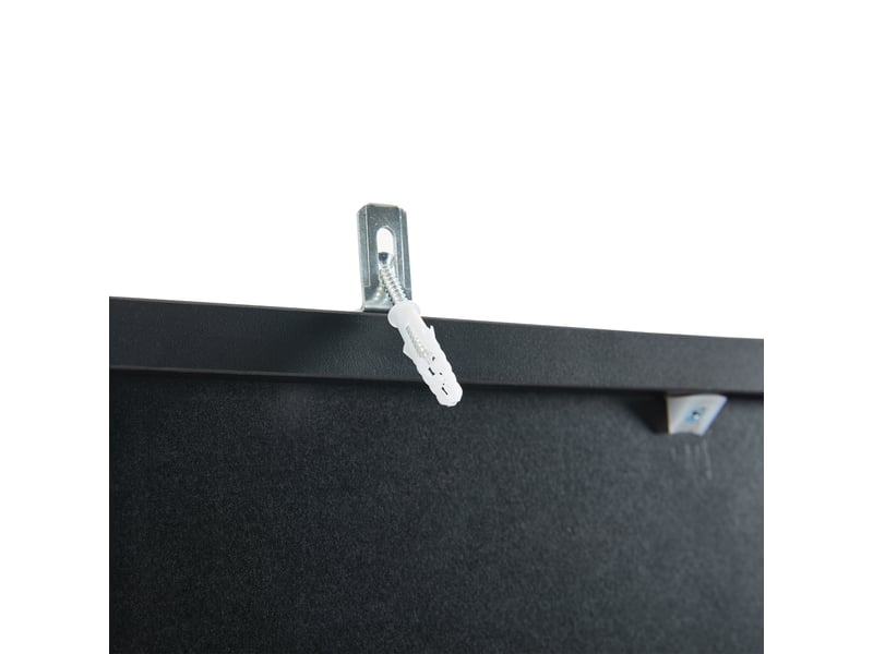  Vitrine de rangement en panneaux de particules avec led noir chicfurn  - Conforama E