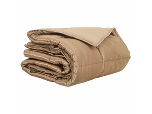 Duvet - couette d'été simple doré 140 x 220 cm satin et microfibre