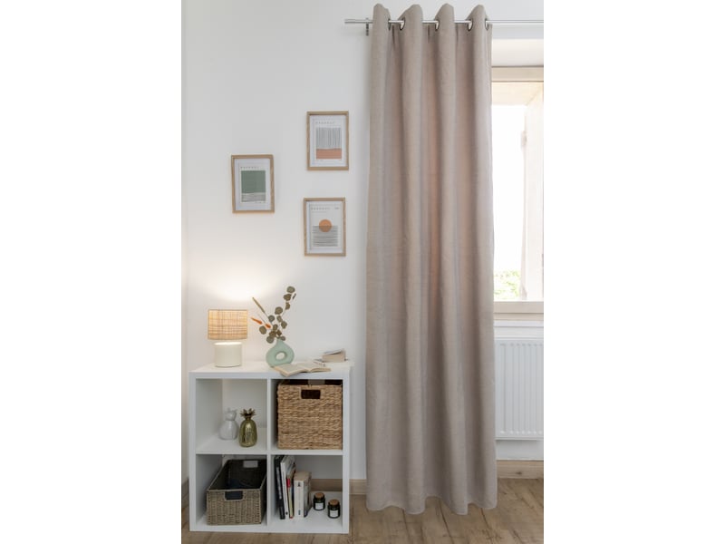  Rideau occultant phonique et thermique 140 x 240 cm osiris taupe 15674 - Conforama D