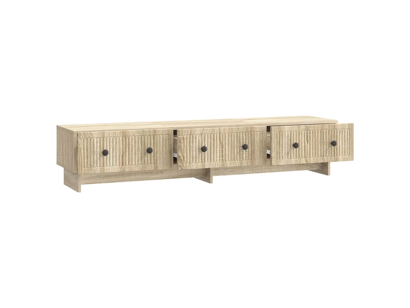  Meuble tv - banc tv - meuble de rangement 147 x 34,5 x 30 cm chêne sonoma bois d'ingénierie  - Conforama E