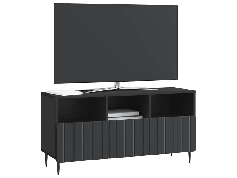  Meuble tv - banc tv - meuble de rangement avec tiroir noir 102 x 34,5 x 50 cm bois d'ingénierie  - Conforama C