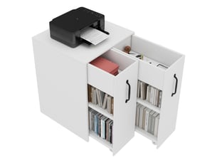 Bibliotheque coloris blanc 2 étagère(s) <strong>PANGIVO</strong> <strong>N880P458841W</strong> - 52 cm x 75 cm