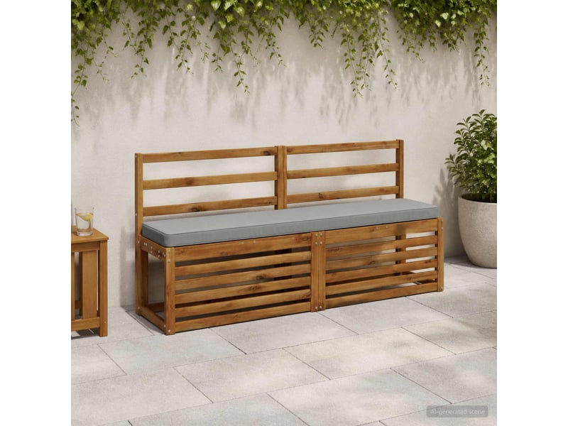  Lot de 2 coussins de banc, coussins d'assise vught 100 % polyester gris cf58483  - Conforama B